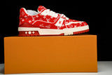 Louis Vuittоп Trainer Low 'Red Monogram Textile'