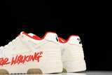 Off-White Out Of Office OOO Low Top "For Walking - White Red