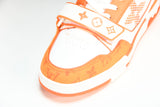 Louis Vuittоп Trainer Low Velcro Strap 'Monogram Denim Orange'