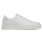 Low Top Plain White Leather Sneakers