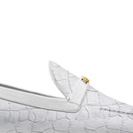 Firenze Moccasin White Aligator