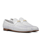 Firenze Moccasin White Aligator