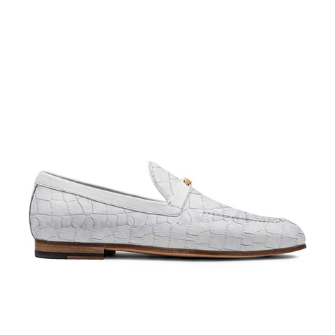 Firenze Moccasin White Aligator