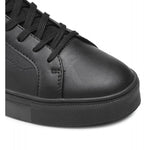 Low Top Black Leather Sneakers