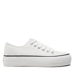 Low Top White Canvas Sneakers