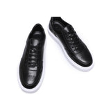 Low Top Black Leather Sneakers