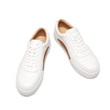 Low Top White Leather Sneakers