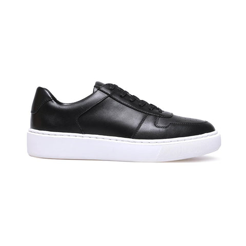 Low Top Black Leather Sneakers