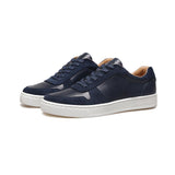 Low Top Navy Leather Sneakers