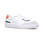 Low Top White / Orange Leather Sneakers